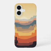 Retro Layered Canyons iPhone 16 Hoesje (Achterkant)
