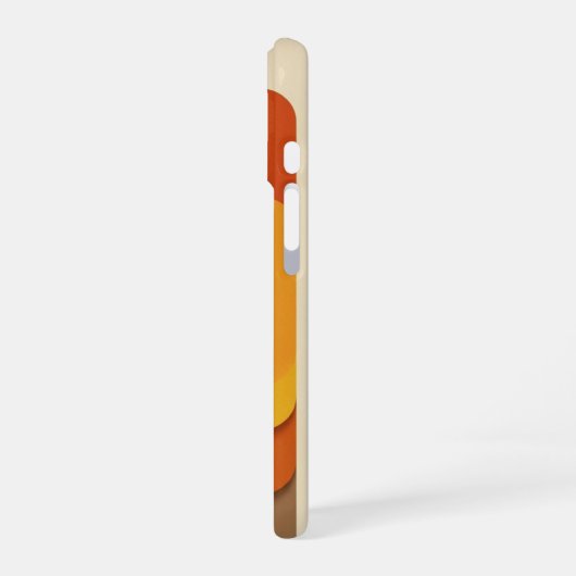 Retro Layered Geometric Forms iPhone 16 Hoesje (Linkerkant)