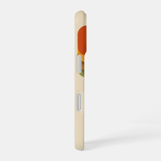 Retro Layered Geometric Forms iPhone 16 Hoesje (Rechterkant)