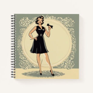 Retro LBD Chic Little Black Dress Dagboek Notitieboek