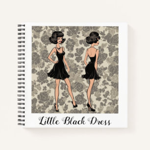 Retro LBD Little Black Dress Mode Dagboek Notitieboek