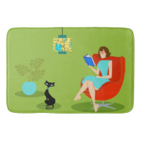 Retro Leading Woman Bath Mat