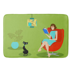 Retro Leading Woman Bath Mat