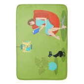 Retro Leading Woman Bath Mat (Voorkant Verticaal)