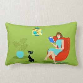Retro Leading Woman Lumbar Pillow Kussen