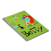 Retro Leading Woman Spiral notebook Notitieboek (Rechterzijde)