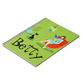 Retro Leading Woman Spiral notebook Notitieboek (Linkerzijde)