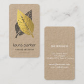 Retro Leaf Dry Natuur Yoga Meditation Massage Visitekaartje (Voorkant / Achterkant)