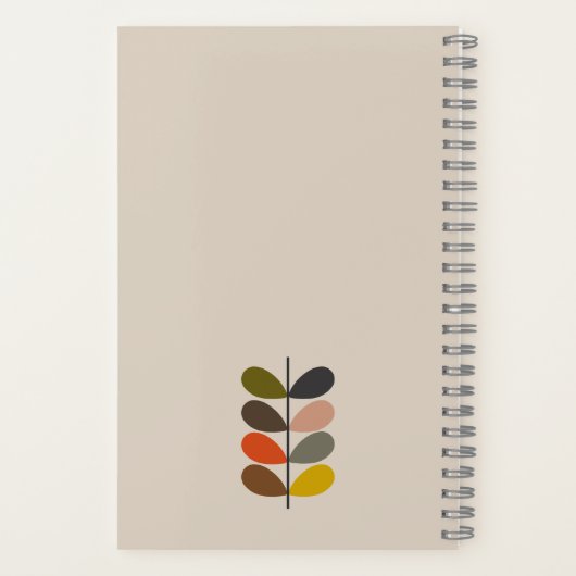 Retro Leaf Notitieboek - Modern Mid-Century (Achterkant)