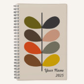 Retro Leaf Notitieboek - Modern Mid-Century (Voorkant)