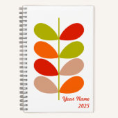 Retro Leaf Notitieboek - Modern Mid-Century (Voorkant)