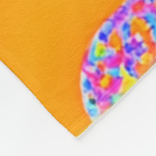Retro Leaf Pattern Fleece Deken (Hoek)