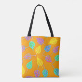 Retro Leaf Pattern Tote Bag (Achterkant)