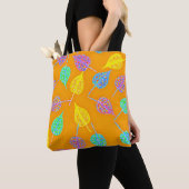 Retro Leaf Pattern Tote Bag (Dichtbij)