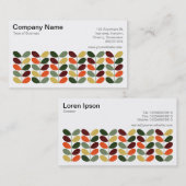 Retro Leaves 02 Visitekaartje (Voorkant / Achterkant)