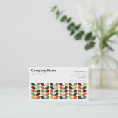 Retro Leaves 02 Visitekaartje (Staand voorkant)