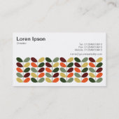 Retro Leaves 02 Visitekaartje (Achterkant)