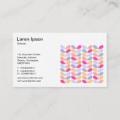 Retro Leaves II 01 (Linen) Visitekaartje (Achterkant)