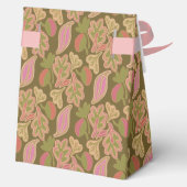 Retro leaves in bohem patterndesign Favor Box Bedankdoosjes (Achterkant)