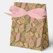 Retro leaves in bohem patterndesign Favor Box Bedankdoosjes (Voorkant)