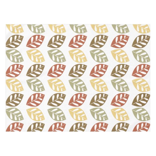 Retro Leaves Pattern Tafelkleed (Voorkant (Horizontaal))