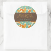 Retro Leaves Pattern Wedding Favor Stickers (Tas)