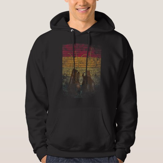 Retro  lederen boxer hoodie (Voorkant)