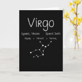 Retro Lee Sterrenbeeld Astrologie Cadeau Kaart (Gele Bloem)