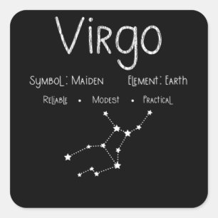 Retro Lee Sterrenbeeld Astrologie Cadeau Vierkante Sticker