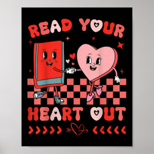 Retro Lees je hart uit Valentijnsdag Teacher B Poster