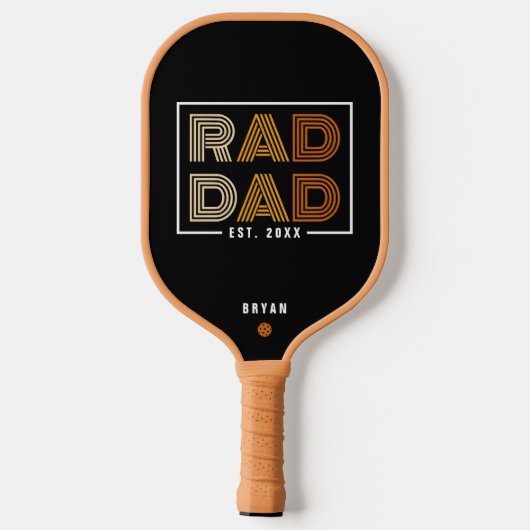 Retro Lees papa Pickleball Paddle (Achterkant)