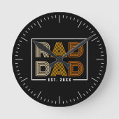 Retro Lees papa Ronde Klok (Voorkant)