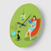 Retro leesapparaat acrylwand grote klok (Hoek)