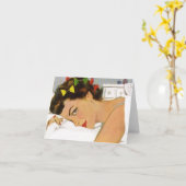 Retro Lege Bespreking Gal van het Hoofdkussen van Kaart (Gele Bloem)