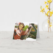 Retro Lege Bezoek van de Kaart dankt u de Reis van (Gele Bloem)