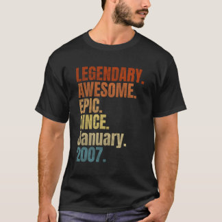 Retro legendarische sinds januari 2007 T Shirt 12