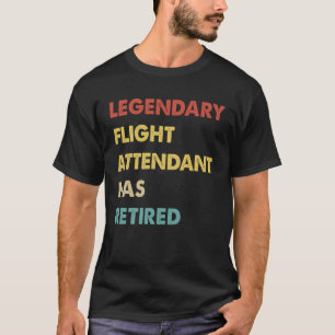 Retro Legendarische stewardess is met pensioen T-shirt