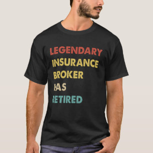 Retro legendarische verzekeringsmakelaar is met pe t-shirt