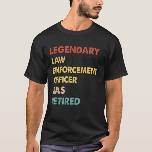 Retro Legendarische wetshandhavingsfunctionaris is T-shirt (Voorkant)