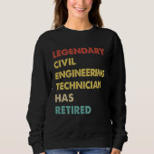 Retro Legendary Civil Engineering Technician Has R Trui (Voorkant)