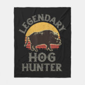 Retro Legendary Hog Hunter  Pig Hog Boar Hu Fleece Deken (Voorkant)