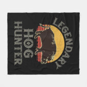 Retro Legendary Hog Hunter  Pig Hog Boar Hu Fleece Deken (Voorkant (Horizontaal))