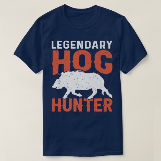 Retro Legendary Hog Hunter  Pig Hog Boar Hu T-shirt (Design voorkant)