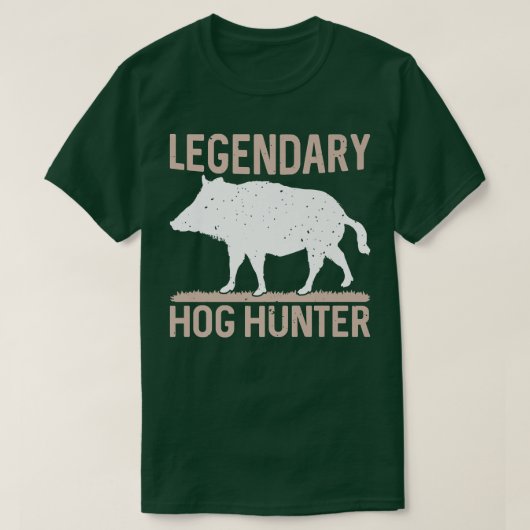 Retro Legendary Hog Hunter Pig Hog Boar Hu T-shirt (Design voorkant)