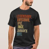 Retro Legendary Sinds januari 2011 T Shirt 8 jaar (Voorkant)