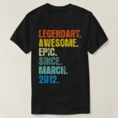 Retro Legendary sinds maart 2012 T 9 Years old T-shirt (Design voorkant)