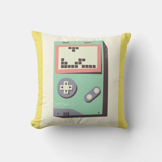 Retro LEGO Gameboy Throw Pillow – Fun Geeky Gift f Kussen (Voorkant)
