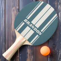 Retro Leigrijze Dubbele Bord Strepen met Naam