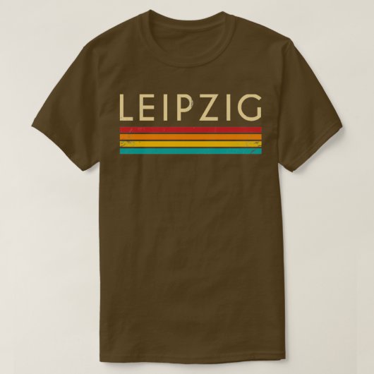 Retro Leipzig — Naam Souvenir T-shirt (Design voorkant)