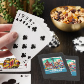 Retro Leipzig Skyline Pokerkaarten (Insitu)